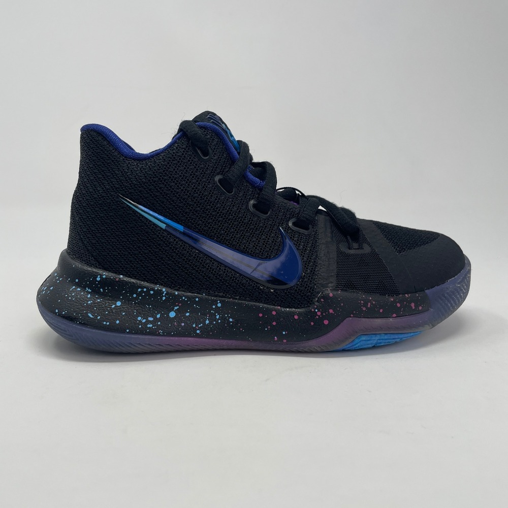 Nike Kyrie 3 Flip the Switch Black Blue Violet Kids Basketball Shoes Sporty 11C